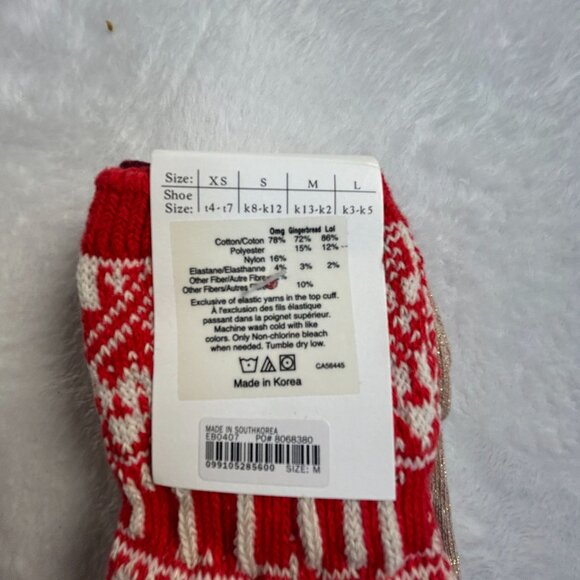 J.Crew Girls Crew Cuts Omg Fair Isle Trouser Socks 3 Pairs Medium Korea New - Picture 3 of 3